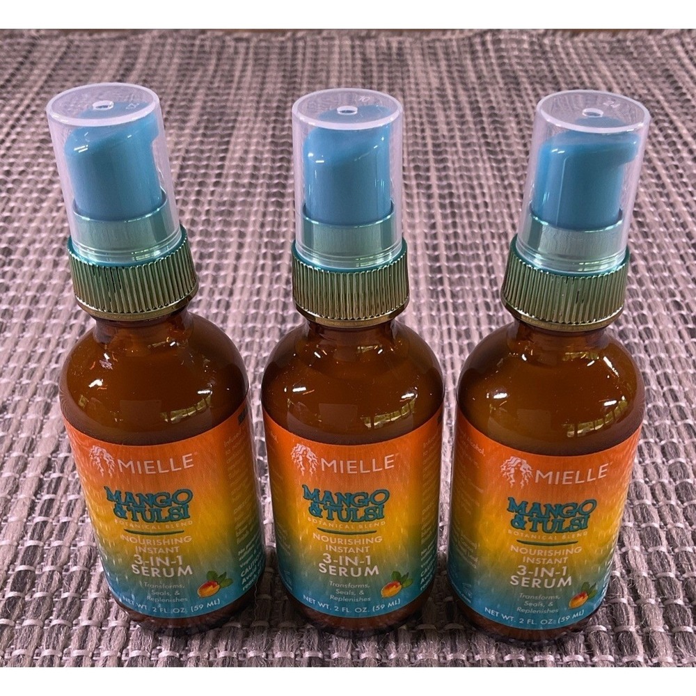 3PK Mielle Mango & Tulsi Nourishing Instant 3-In-1 Serum ~ 2 FL OZ Each ~